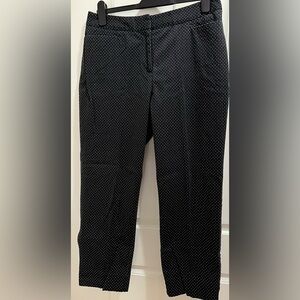 Talbots Curvy Ankle Length Cotton/Elastine Polka Dot Pants size 10